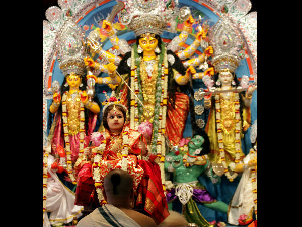 বেলুড় মঠের প্রতিমা ও কুমারী পুজো