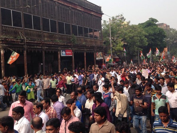 কেরলে কংগ্রেসের বিক্ষোভ