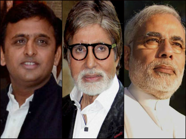মোদী- অখিলেশ তরজার মাঝে পড়ে গেলেন অমিতাভ ! মোদী- অখিলেশ তরজার মাঝে পড়ে গেলেন অমিতাভ !