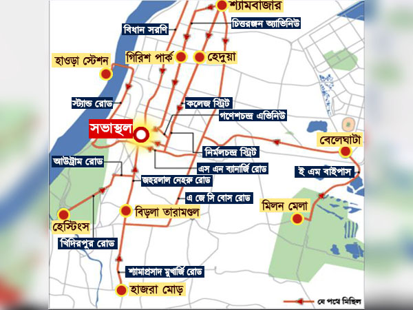শুক্রবার শহরের সব রাস্তা মিশবে ধর্মতলায় শুক্রবার শহরের সব রাস্তা মিশবে ধর্মতলায়
