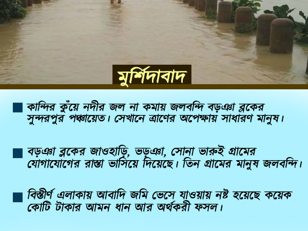 নিম্নচাপের বৃষ্টিতে এখনও ভাসছে বীরভূম ও মুর্শিদাবাদ নিম্নচাপের বৃষ্টিতে এখনও ভাসছে বীরভূম ও মুর্শিদাবাদ