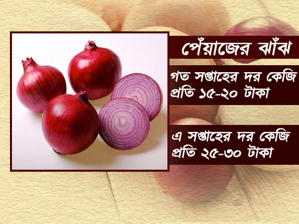 বর্ষার বাজারে অগ্নিমূল্য পেঁয়াজ বর্ষার বাজারে অগ্নিমূল্য পেঁয়াজ