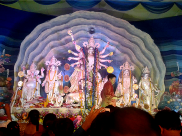 বাজল পুজোর ঘন্টা