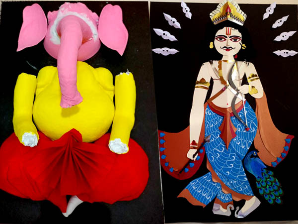 কাগজের কারিগরিতে প্রাণ পাচ্ছেন ঠাকুররা