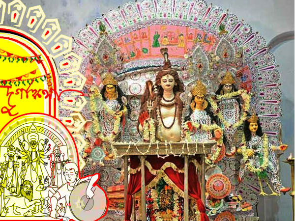 ঠনঠনিয়ার লাহা পরিবারে দুর্গা দশভূজা নন, দুর্গা বসেন স্বামী শিবের কোলে ঠনঠনিয়ার লাহা পরিবারে দুর্গা দশভূজা নন, দুর্গা বসেন স্বামী শিবের কোলে