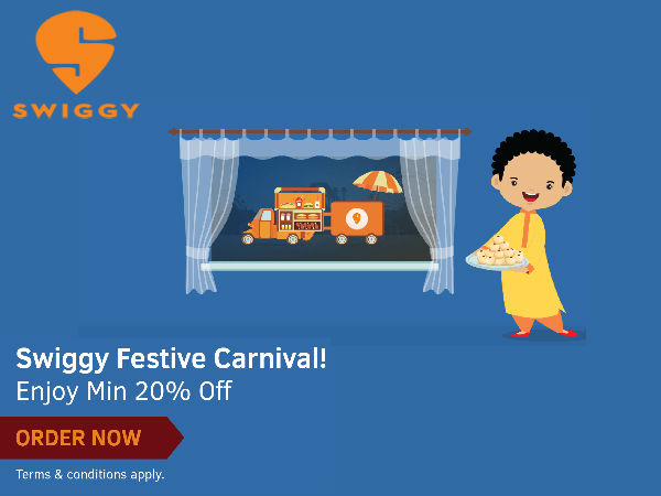 এখুনি SWIGGY তে খাবার অর্ডার দিন, পান ২০ শতাংশ ক্যাশব্যাক* এখুনি SWIGGY তে খাবার অর্ডার দিন, পান ২০ শতাংশ ক্যাশব্যাক*