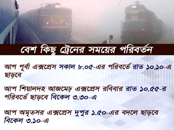 বেস কিছু ট্রেনের সময়ের পরিবর্তন