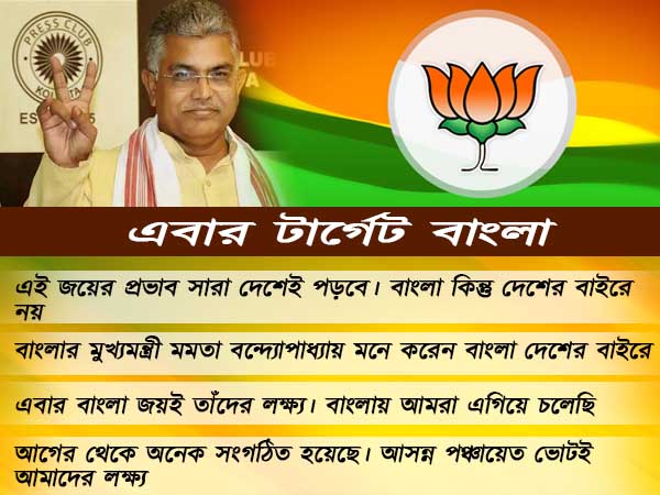 বাংলা দেশের বাইরে নয়, গুজরাট-হিমাচলে জয়ের পর মমতাকে বার্তা দিলীপের বাংলা দেশের বাইরে নয়, গুজরাট-হিমাচলে জয়ের পর মমতাকে বার্তা দিলীপের