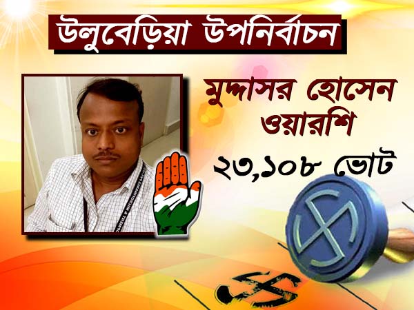 উলুবেড়িয়াতে বিপুল জয় তৃণমূলের, মানুষকে অভিনন্দন সাজদার উলুবেড়িয়াতে বিপুল জয় তৃণমূলের, মানুষকে অভিনন্দন সাজদার