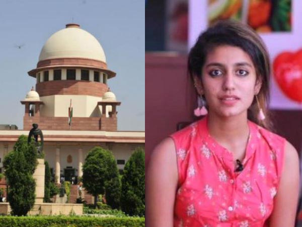 ইন্টারনেট সেনসেশন প্রিয়া প্রকাশের বিরুদ্ধে যাবতীয় মামলায় স্থগিতাদেশ সুপ্রিমকোর্টের ইন্টারনেট সেনসেশন প্রিয়া প্রকাশের বিরুদ্ধে যাবতীয় মামলায় স্থগিতাদেশ সুপ্রিমকোর্টের
