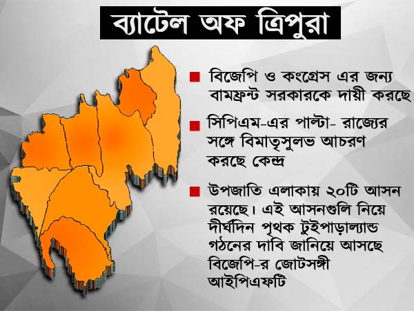 সিপিএম ও বিজেপি-র জোর টক্কর