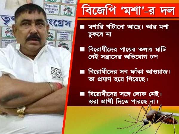 মশারি খাঁটানো আছে, আর মশা ঢুকবে না! বিজেপিকে ‘মশা’র দল বললেন অনুব্রত মশারি খাঁটানো আছে, আর মশা ঢুকবে না! বিজেপিকে ‘মশা’র দল বললেন অনুব্রত