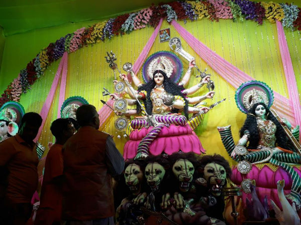 পুজোর উদ্বোধনে দিলীপ ঘোষ