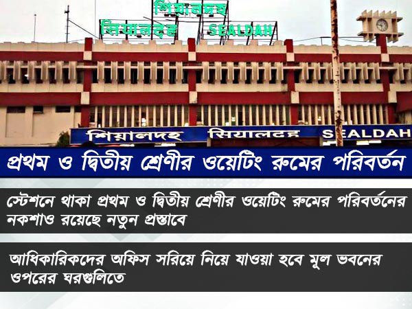 প্রথম ও দ্বিতীয় শ্রেণীর ওয়েটিং রুমের পরিবর্তন