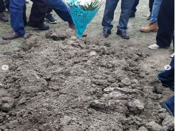 সমাধিস্থলের উপরে ফুল