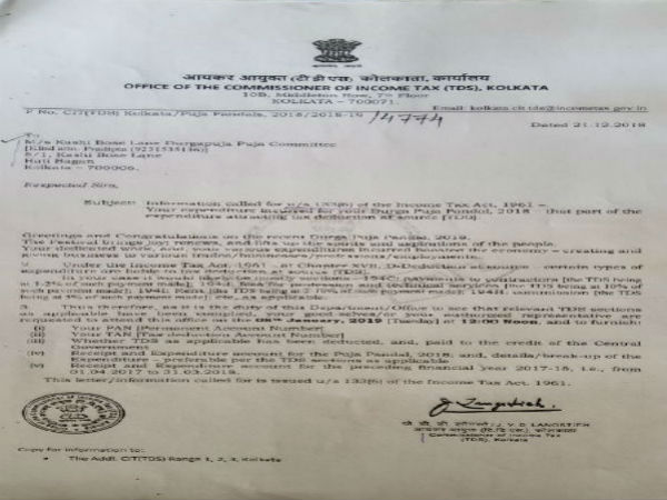 ৪০ টি পুজো কমিটিকে তলব