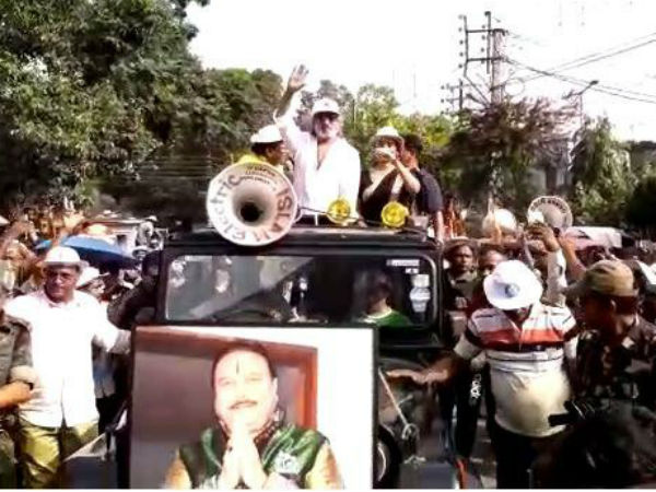 মদন মিত্রের রোড শোতে 'জয় শ্রীরাম'