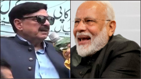 মোদীর নাম নিতেই পাক মন্ত্রীর দেহে খেলে গেল বিদ্যুৎ! ভাইরাল ভিডিও মোদীর নাম নিতেই পাক মন্ত্রীর দেহে খেলে গেল বিদ্যুৎ! ভাইরাল ভিডিও