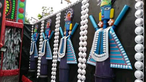 দুর্গাপুজো ২০১৯ : আর নয় প্লাস্টিক, বল্লভপুরের থিম ভাবাচ্ছে সকলকে দুর্গাপুজো ২০১৯ : আর নয় প্লাস্টিক, বল্লভপুরের থিম ভাবাচ্ছে সকলকে