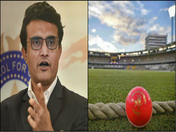 দিন রাতের টেস্টের জন্য পিচ ঘুরে দেখলেন সৌরভ