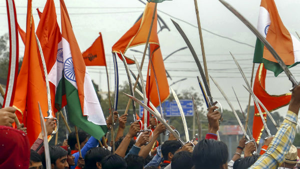 ভারত ও হিন্দু সেনার প্রতিবাদ