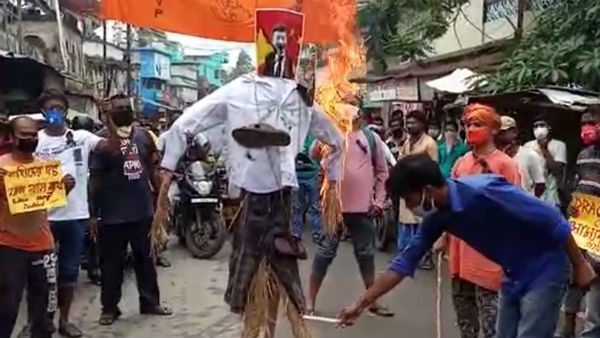 চিনের বিরুদ্ধে বিক্ষোভ ভারতের