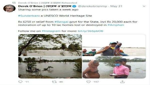 সুন্দরবনে রাজ্য সরকারের ত্রাণ বিলি নিয়ে ডেরেকের দাবি