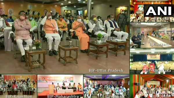 করোনা নিয়ে রাজ্য বিজেপির কর্মীদের সঙ্গে বৈঠক