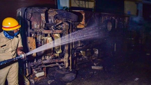 থানায় বিক্ষোভকারীরা আগুন ধরিয়ে দেয়