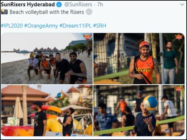 দূরত্ব বিধির বালাই নেই, বিচ ভলিতে মেতে সানরাইজার্স