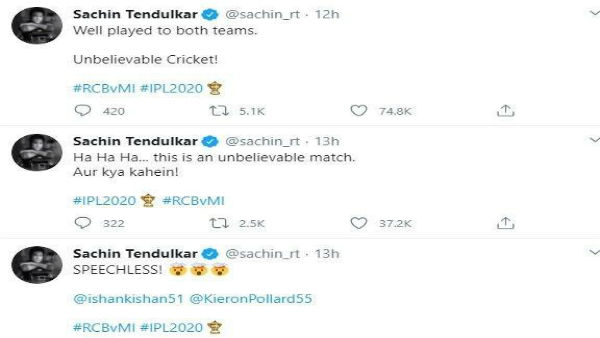 প্রশংসায় ভরিয়ে দিলেন সচিন তেন্ডুলকর