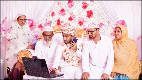 করোনার পর ভার্চুয়ালে দুনিয়া, এবার বাংলাদেশের পাত্রীর সঙ্গে অনলাইনে বিয়ে ভারতীয় পাত্রের করোনার পর ভার্চুয়ালে দুনিয়া, এবার বাংলাদেশের পাত্রীর সঙ্গে অনলাইনে বিয়ে ভারতীয় পাত্রের