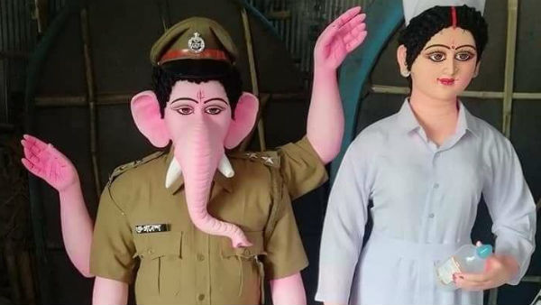 করোনা রূপে অসুর, চিকিৎসকের ভূমিকায় মা দুর্গা! ফের কলকাতার পুজো ভাবনার প্রশংসায় নেট দুনিয়া করোনা রূপে অসুর, চিকিৎসকের ভূমিকায় মা দুর্গা! ফের কলকাতার পুজো ভাবনার প্রশংসায় নেট দুনিয়া