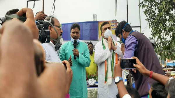 খেজুরিতে শুভেন্দু অধিকারীর পদযাত্রা