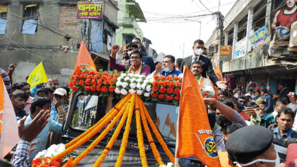 খড়দহে শুভেন্দুর মিছিল