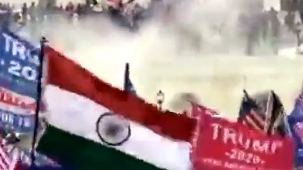 ক্যাপিটল হিল সংঘর্ষে ভারতীয় পতাকা