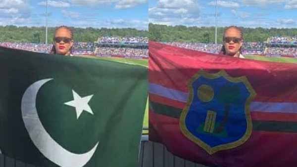 পাকিস্তানের পতাকা হাতে রিহানা