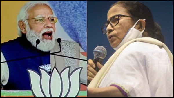 মোদীর মুখোমুখি মমতা বন্দ্যোপাধ্যায়